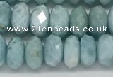 CLR140 15.5 inches 4*8mm faceted rondelle natural larimar beads