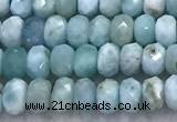 CLR146 15 inches 2.5*4mm faceted rondelle larimar beads wholesale