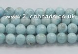 CLR15 15.5 inches 6mm round grade A natural larimar gemstone beads