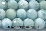 CLR154 15 inches 7mm faceted round larimar gemstone beads