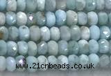 CLR159 15 inches 2*3mm faceted rondelle larimar beads wholesale