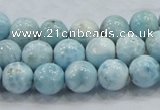 CLR17 15.5 inches 10mm round grade A natural larimar gemstone beads