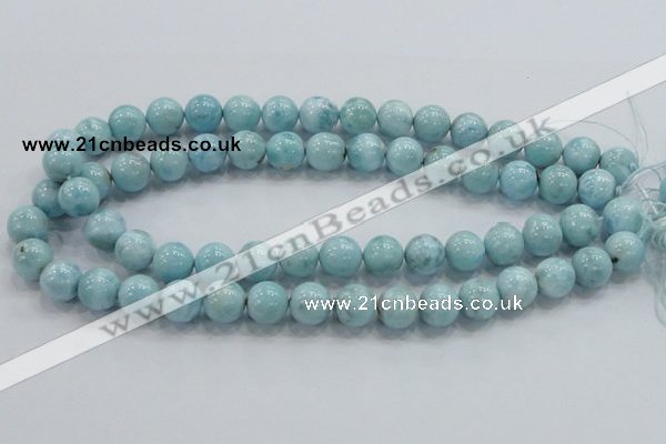 CLR18 15.5 inches 12mm round grade A natural larimar gemstone beads