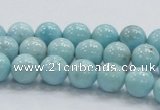 CLR19 15.5 inches 10mm round grade AA natural larimar gemstone beads