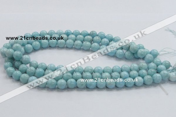 CLR19 15.5 inches 10mm round grade AA natural larimar gemstone beads