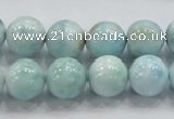 CLR20 15.5 inches 12mm round grade AA natural larimar gemstone beads