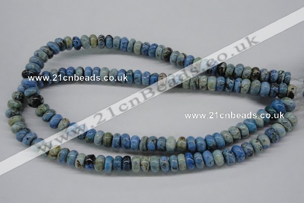 CLR202 15.5 inches 6*10mm rondelle larimar gemstone beads