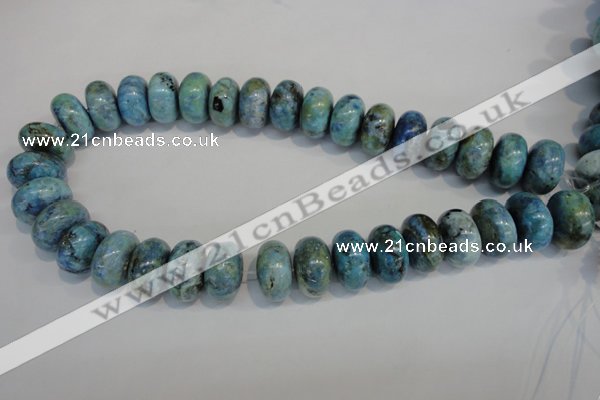 CLR204 15.5 inches 12*20mm rondelle larimar gemstone beads