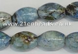 CLR206 15.5 inches 13*18mm rice larimar gemstone beads