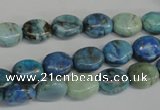 CLR214 15.5 inches 8*10mm oval larimar gemstone beads