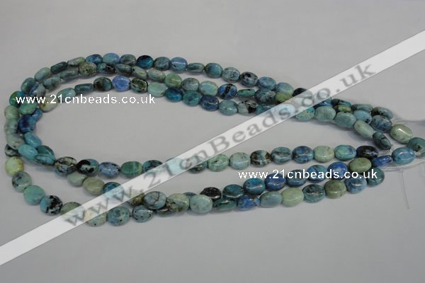 CLR214 15.5 inches 8*10mm oval larimar gemstone beads