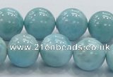 CLR22 15.5 inches 16mm round grade AA natural larimar gemstone beads