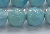 CLR23 15.5 inches 18mm round grade AA natural larimar gemstone beads