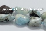 CLR27 15.5 inches nugget natural larimar gemstone beads wholesale