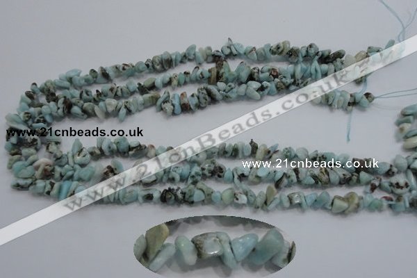 CLR30 15.5 inches natural larimar gemstone chip beads wholesale