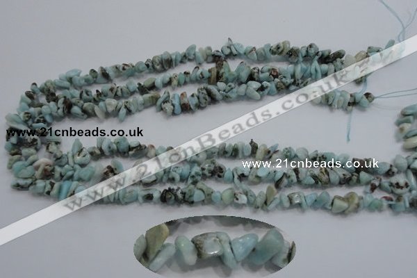 CLR30 15.5 inches natural larimar gemstone chip beads wholesale