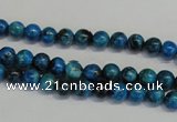 CLR300 15.5 inches 4mm round dyed larimar gemstone beads