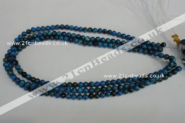 CLR300 15.5 inches 4mm round dyed larimar gemstone beads