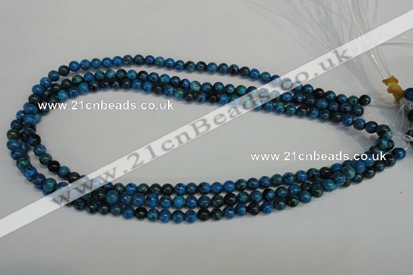 CLR301 15.5 inches 6mm round dyed larimar gemstone beads