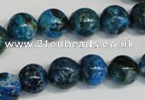 CLR304 15.5 inches 12mm round dyed larimar gemstone beads