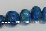 CLR316 15.5 inches 10*18mm nuggets dyed larimar gemstone beads