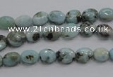 CLR35 15.5 inches 6*8mm oval natural larimar gemstone beads