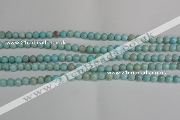 CLR350 15.5 inches 4mm round dyed larimar gemstone beads