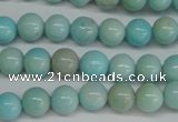 CLR351 15.5 inches 6mm round dyed larimar gemstone beads