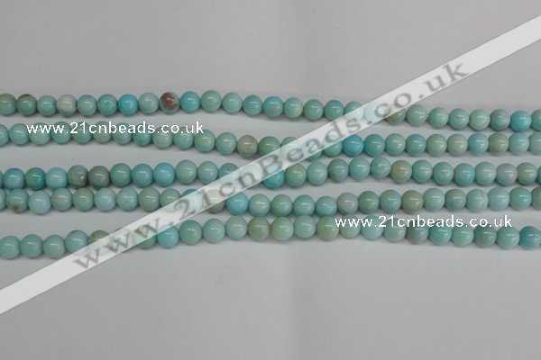 CLR351 15.5 inches 6mm round dyed larimar gemstone beads