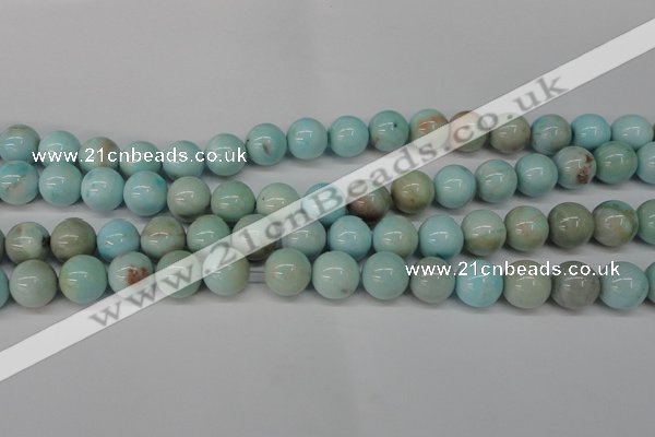 CLR354 15.5 inches 12mm round dyed larimar gemstone beads