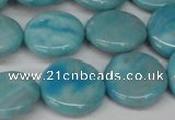 CLR363 15.5 inches 16mm flat round dyed larimar gemstone beads