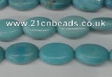 CLR371 15.5 inches 8*12mm oval dyed larimar gemstone beads