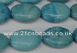 CLR373 15.5 inches 12*16mm oval dyed larimar gemstone beads