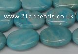 CLR374 15.5 inches 13*18mm oval dyed larimar gemstone beads