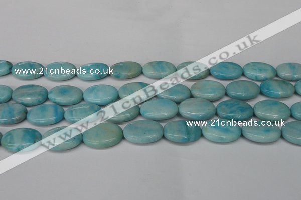 CLR375 15.5 inches 15*20mm oval dyed larimar gemstone beads