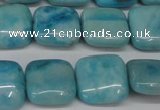 CLR381 15.5 inches 12*12mm square dyed larimar gemstone beads