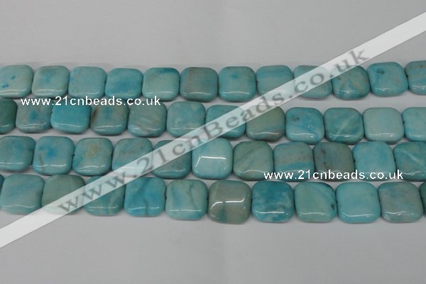 CLR383 15.5 inches 16*16mm square dyed larimar gemstone beads