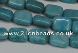 CLR390 15.5 inches 8*10mm rectangle dyed larimar gemstone beads