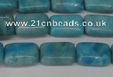 CLR391 15.5 inches 8*12mm rectangle dyed larimar gemstone beads