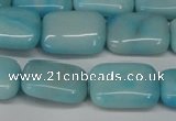 CLR392 15.5 inches 10*14mm rectangle dyed larimar gemstone beads