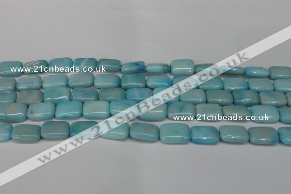 CLR392 15.5 inches 10*14mm rectangle dyed larimar gemstone beads