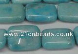 CLR393 15.5 inches 12*16mm rectangle dyed larimar gemstone beads