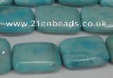 CLR394 15.5 inches 13*18mm rectangle dyed larimar gemstone beads