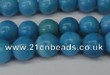 CLR400 15.5 inches 4mm round dyed larimar gemstone beads