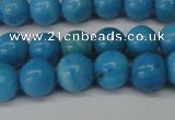 CLR401 15.5 inches 6mm round dyed larimar gemstone beads