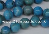 CLR402 15.5 inches 8mm round dyed larimar gemstone beads