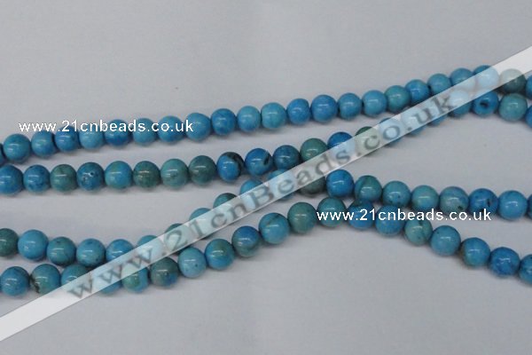 CLR402 15.5 inches 8mm round dyed larimar gemstone beads