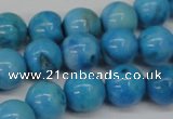 CLR403 15.5 inches 10mm round dyed larimar gemstone beads