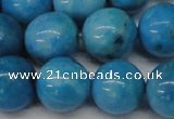 CLR406 15.5 inches 16mm round dyed larimar gemstone beads