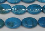 CLR420 15.5 inches 8*12mm oval dyed larimar gemstone beads